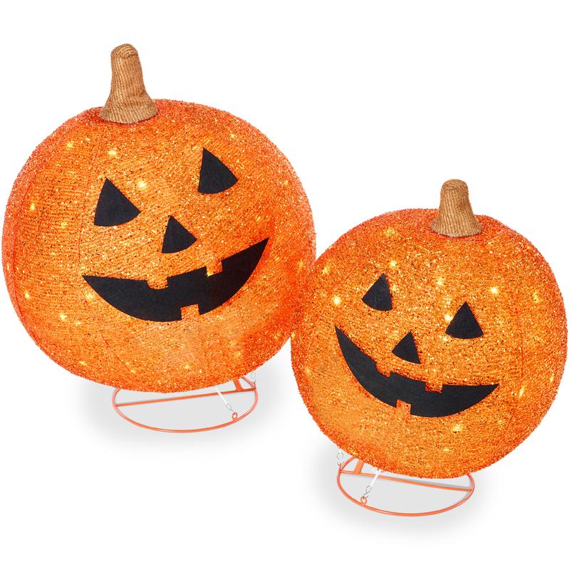 Lighted Pop-Up Halloween Pumpkin Set β 2 Pack