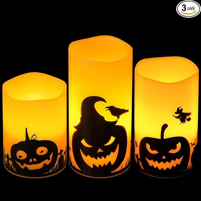 Halloween Flameless LED Candle Set of 3