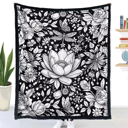Halloween Coloring Blanket with 24 Washable Markers