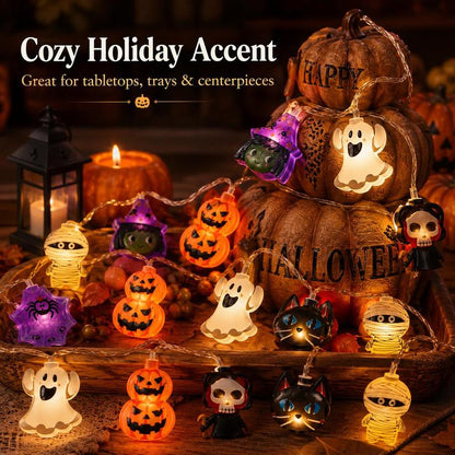 Halloween LED String Lights with 20 Cute Characters