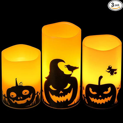 Halloween Flameless LED Candle Set of 3