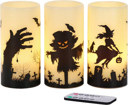 Halloween Flameless LED Candle Set of 3