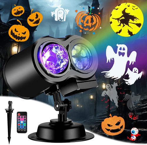 Halloween Projector Light with 19 HD Slides & Remote