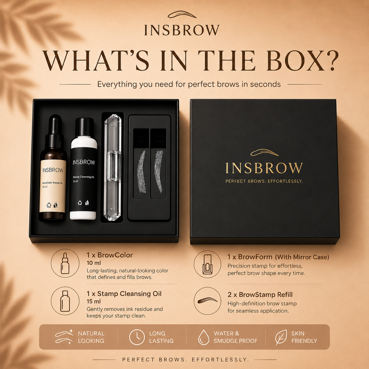 INSBROW™ Flawless Brow System. 3-Step Precision Stamp Kit