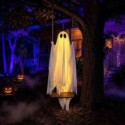 Light-Up Hanging Ghost Swing Decoration with Remote