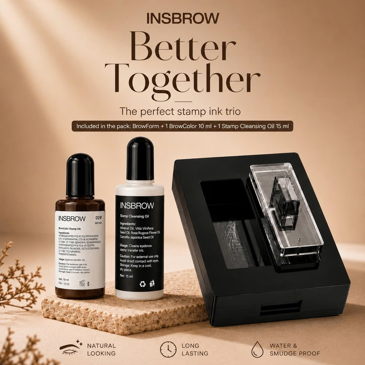 INSBROW™ Flawless Brow System. 3-Step Precision Stamp Kit